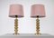 Brass Table Lamps attributed to Aneta, Sweden, 1970s, Set of 2 2