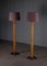 Swedish Brass and Bamboo Floor Lamps attributed to Bergboms, 1970s, Set of 2 2