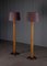 Swedish Brass and Bamboo Floor Lamps attributed to Bergboms, 1970s, Set of 2, Image 2