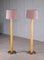 Swedish Brass and Bamboo Floor Lamps attributed to Bergboms, 1970s, Set of 2 5
