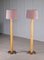 Swedish Brass and Bamboo Floor Lamps attributed to Bergboms, 1970s, Set of 2, Image 5