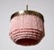Lámpara de techo modelo T601 en rosa de Hans-Agne Jakobsson, años 60, Imagen 4
