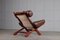 Swedish Easy Chair with Cowhide by Arne Norell, 1970s 4