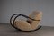 Swedish Rocking Chair in Sheepskin, 1950s, Image 1