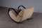 Swedish Rocking Chair in Sheepskin, 1950s 5