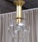 Lámpara colgante de latón y vidrio, años 70, Imagen 4