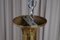 Lámpara colgante de latón y vidrio, años 70, Imagen 9