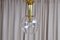Lámpara colgante de latón y vidrio, años 70, Imagen 3