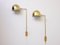 Swedish Model G-075 Wall Lamps in Brass from Bergboms, 1960s, Set of 2 2