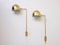 Swedish Model G-075 Wall Lamps in Brass from Bergboms, 1960s, Set of 2, Image 2