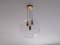 Lámpara colgante sueca de vidrio soplado y latón, años 60, Imagen 2
