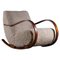 Swedish Rocking Chair in Sheepskin, 1950s 1