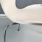 Danish Modern White Chairs of Series 7 attributed to Arne Jacobsen for Fritz Hansen, 1970s, Set of 5, Image 6