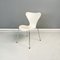 Danish Modern White Chairs of Series 7 attributed to Arne Jacobsen for Fritz Hansen, 1970s, Set of 5 14