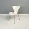 Danish Modern White Chairs of Series 7 attributed to Arne Jacobsen for Fritz Hansen, 1970s, Set of 5, Image 14