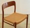 Mid-Century Danish Model 77 Lille Arden Dining Room Chairs by Niels O Möller, 1960s, Set of 4 8