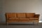 Mid-Century Danish Stouby 3-Seater Sofa in Cognac Brown Leather, 1970s 4