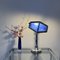 Display Lamp from French House Pirouett in Chromed Brass and Glasses in Blue Glass Paste, 1938, Image 4