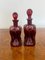 Victorian Ruby Glass Decanters, 1880s, Set of 2, Image 1