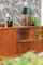 Credenza in teak con mobile bar e ante scorrevoli, Danimarca, anni '60, Immagine 13