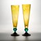 Multicolour Studio Glass Champagne Flutes, 1994, Set of 2 2