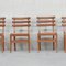 Mid-Century French Oak Dining Chairs, 1950s, Set of 6, Image 11