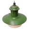 Industrial Green Enamel Opaline Glass Pendant Lights 4