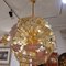 Hanging Lamp with Leaves in Murano Glass 4