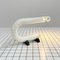 White Metal Tube Table Lamp from Luci, 1980s 5