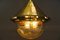 Art Deco Pendant with Original Cut Glass Shade, Vienna, 1920s 14