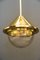 Art Deco Pendant with Original Cut Glass Shade, Vienna, 1920s, Image 2