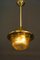 Art Deco Pendant with Original Cut Glass Shade, Vienna, 1920s 15