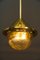 Art Deco Pendant with Original Cut Glass Shade, Vienna, 1920s 13