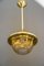 Art Deco Pendant with Original Cut Glass Shade, Vienna, 1920s 8