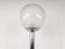 Lámpara de pie vintage de cromo y vidrio, años 70, Imagen 4