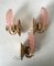 Frosted Glass Shell Sconces from Deknudt, 1980s, Set of 3, Image 4