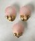 Frosted Glass Shell Sconces from Deknudt, 1980s, Set of 3 2