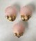Frosted Glass Shell Sconces from Deknudt, 1980s, Set of 3, Image 2