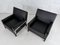 Armchairs in Chrome and Black Leatherette, 1950s, Set of 2 3
