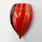Wall Light in Red Murano Glass, Italy, 1980s 3