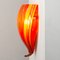 Wall Light in Red Murano Glass, Italy, 1980s 4