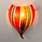 Wall Light in Red Murano Glass, Italy, 1980s 4