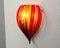Wandlampe aus rotem Muranoglas, Italien, 1980er 3