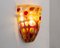 Wandlampe aus Bernsteinfarbenem Muranoglas, Italien, 1980er 2