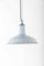 Hellblaue Emaille Lampe von Simplex 1