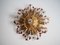 Golden Leaf Ceiling Lamp with Glass Flowers by Banci Firenze, 1990s, Image 9