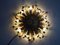 Golden Leaf Ceiling Lamp with Glass Flowers by Banci Firenze, 1990s, Image 14