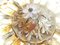 Golden Leaf Ceiling Lamp with Glass Flowers by Banci Firenze, 1990s 17