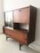 Mid-Century Dutch Teak Highboard with Vintage Wallpaper 4