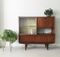 Mid-Century Dutch Teak Highboard with Vintage Wallpaper, Image 3